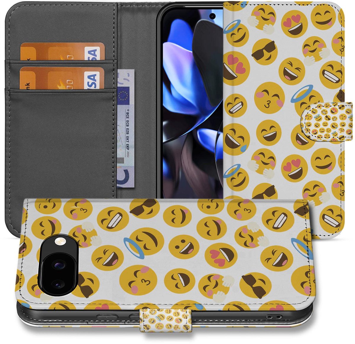 Emoji Fiesta Google Pixel 9a Book Case