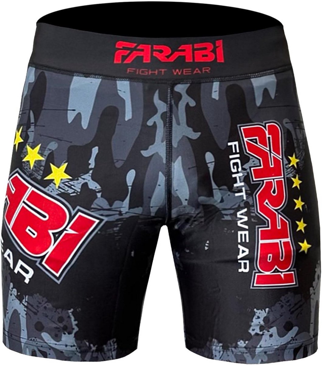 Compressie Vale Tudo Shorts voor MMA, Kooivechten en Kickboksen - Heren