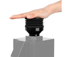 Single Dose Hopper voor Koffiemolen met Siliconen Pomp en Deksel - Zwart