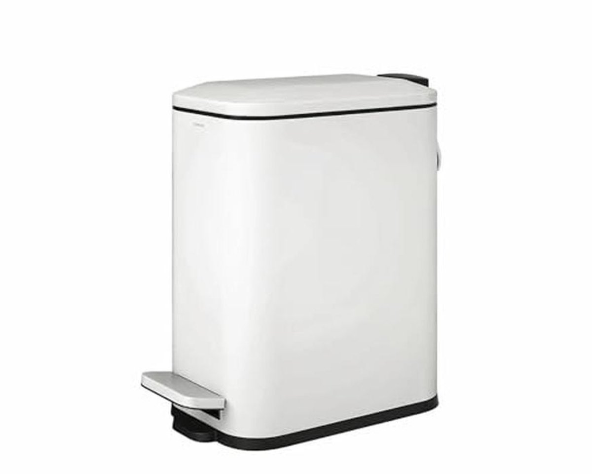 Elegante Witte Badkamer Prullenbak 5L | Duurzaam en Stijlvol