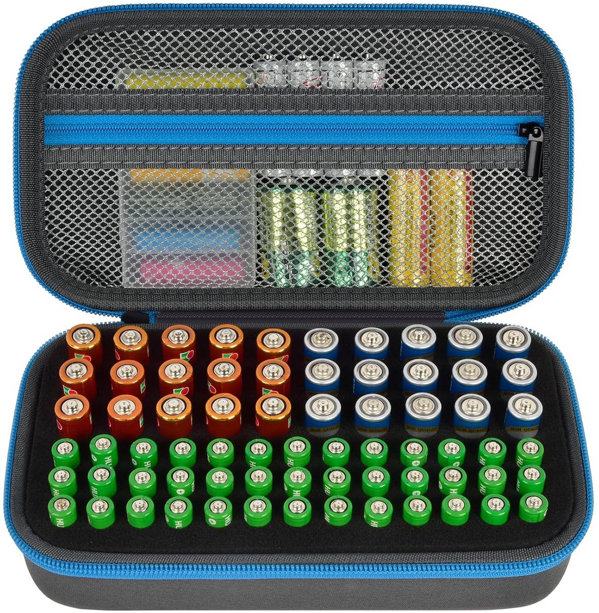 Batterij Organizer voor AA AAA C Cell 9V - Compacte Oplossing voor Opslag en Transport