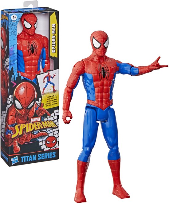 Hasbro Spider-Man actiefiguur rood blauw klassiek 30 cm speelgoed.