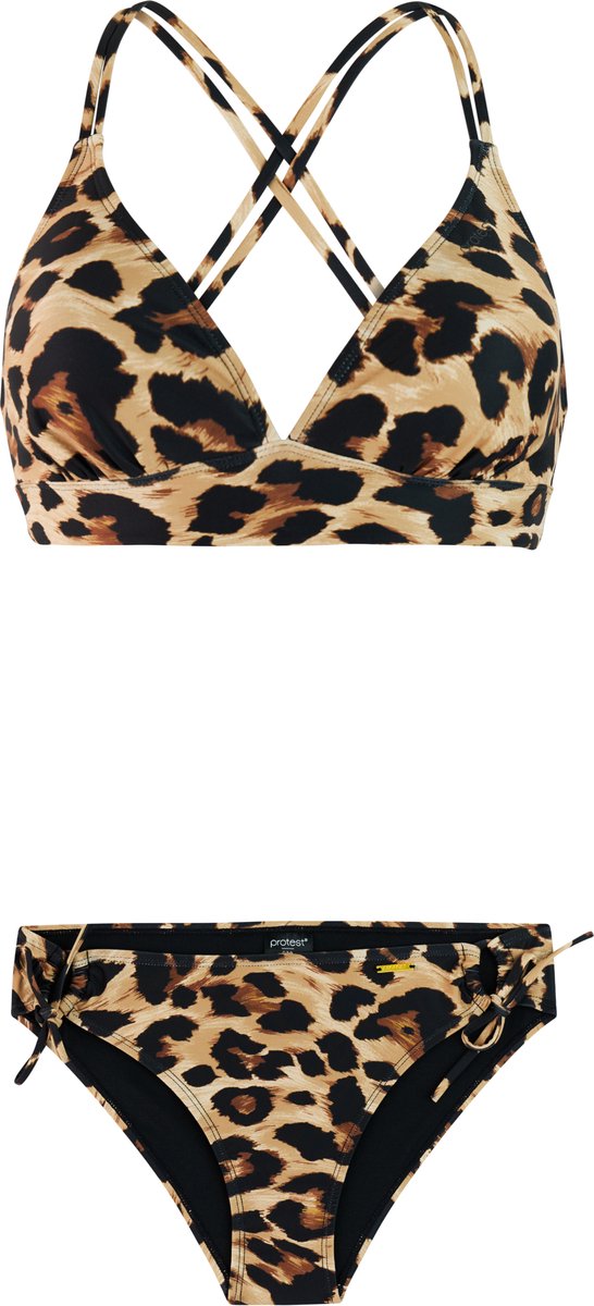 Protest PRTShala Bikini set Dames Normale pasvorm Uitneembare vulling Medium dekking Camel