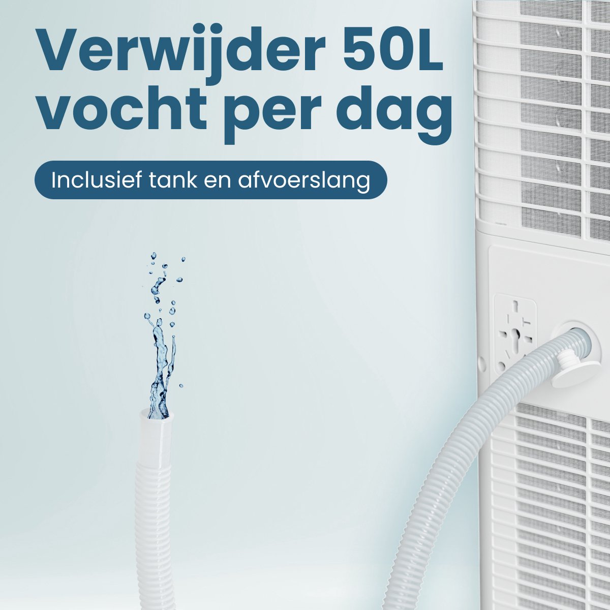 Auronic Mobiele Airco - 10.000 BTU - 4-in-1 - Airconditioning met 2 Raamafdichtingskits - Ventilator - Ontvochtiger - Tot 25m² - Wit — afbeelding 11