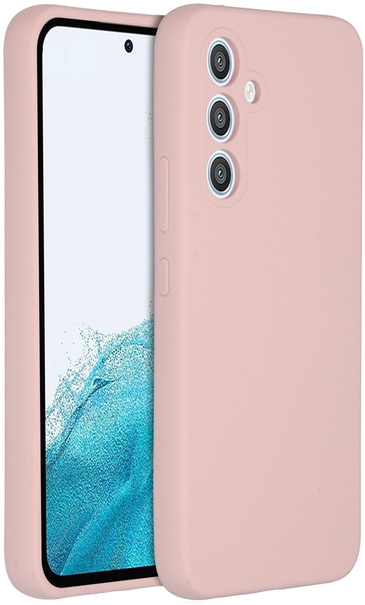 Accezz Hoesje Geschikt voor Samsung Galaxy A54 (5G) Hoesje Siliconen - Accezz Liquid Silicone Backcover - Roze