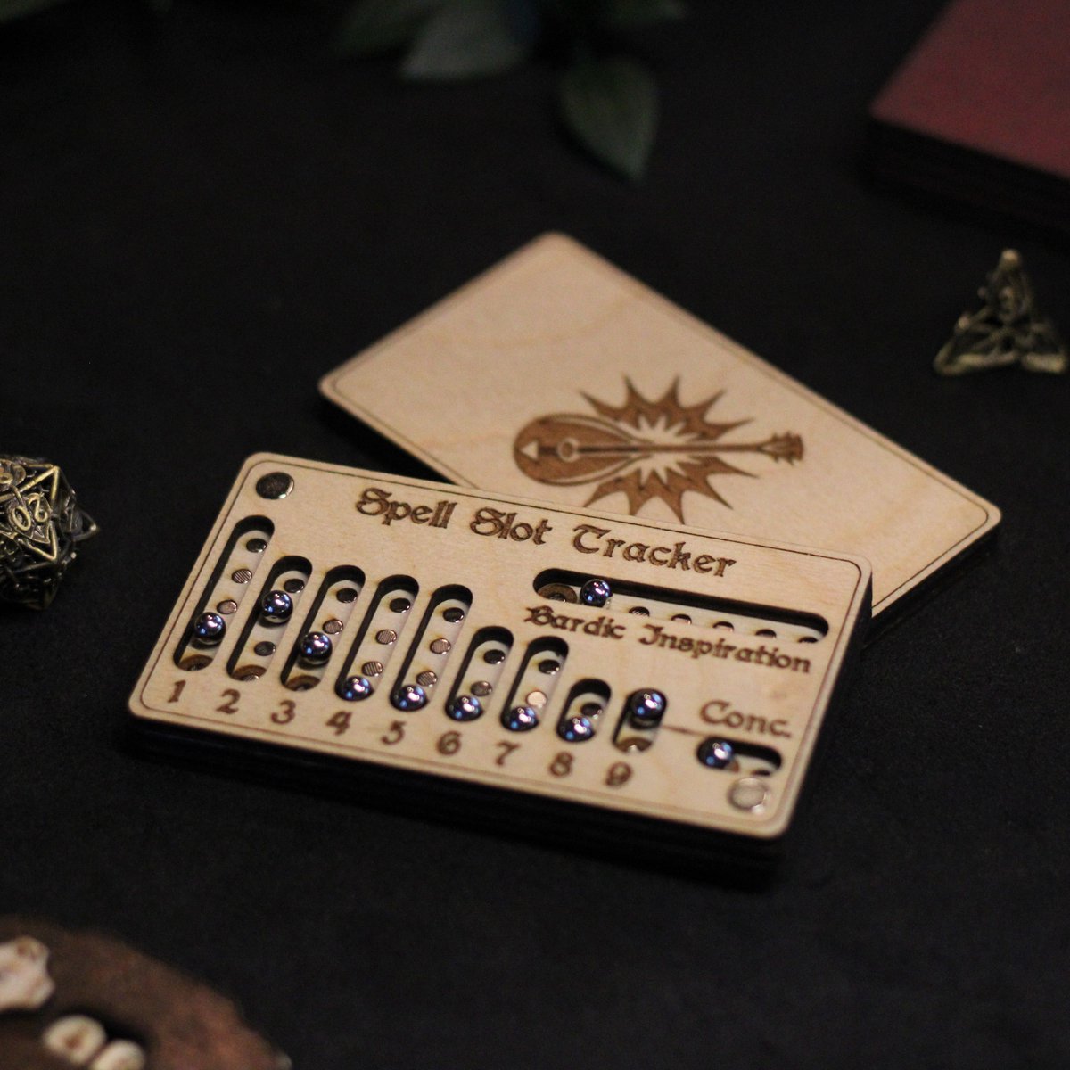 Spell Slot Tracker voor Bard class in Dungeons & Dragons - Hout - Berken - Dnd 5e spells tracker - Tavarnan Gaming