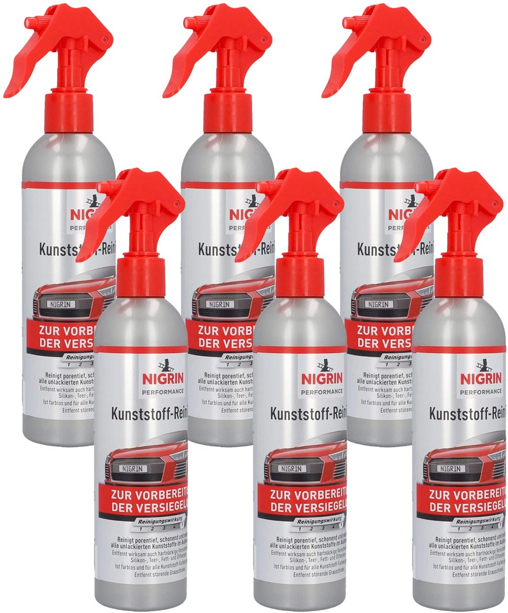Nigrin Performance kunststofreiniger 6x elk 300ml spray reiniging dieptereiniging