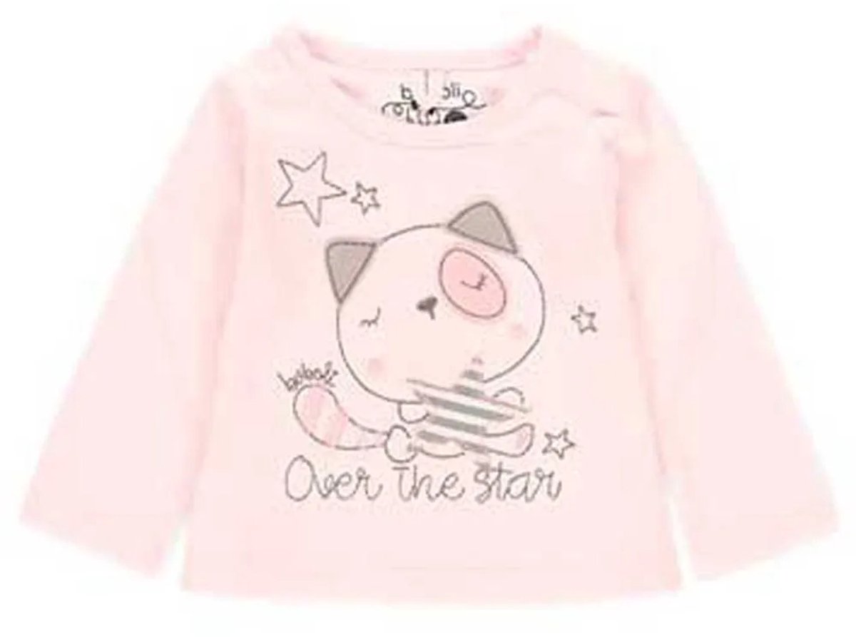 Boboli Knit T-shirt Met Lange Mouwen Roze 0 Months Kinderen