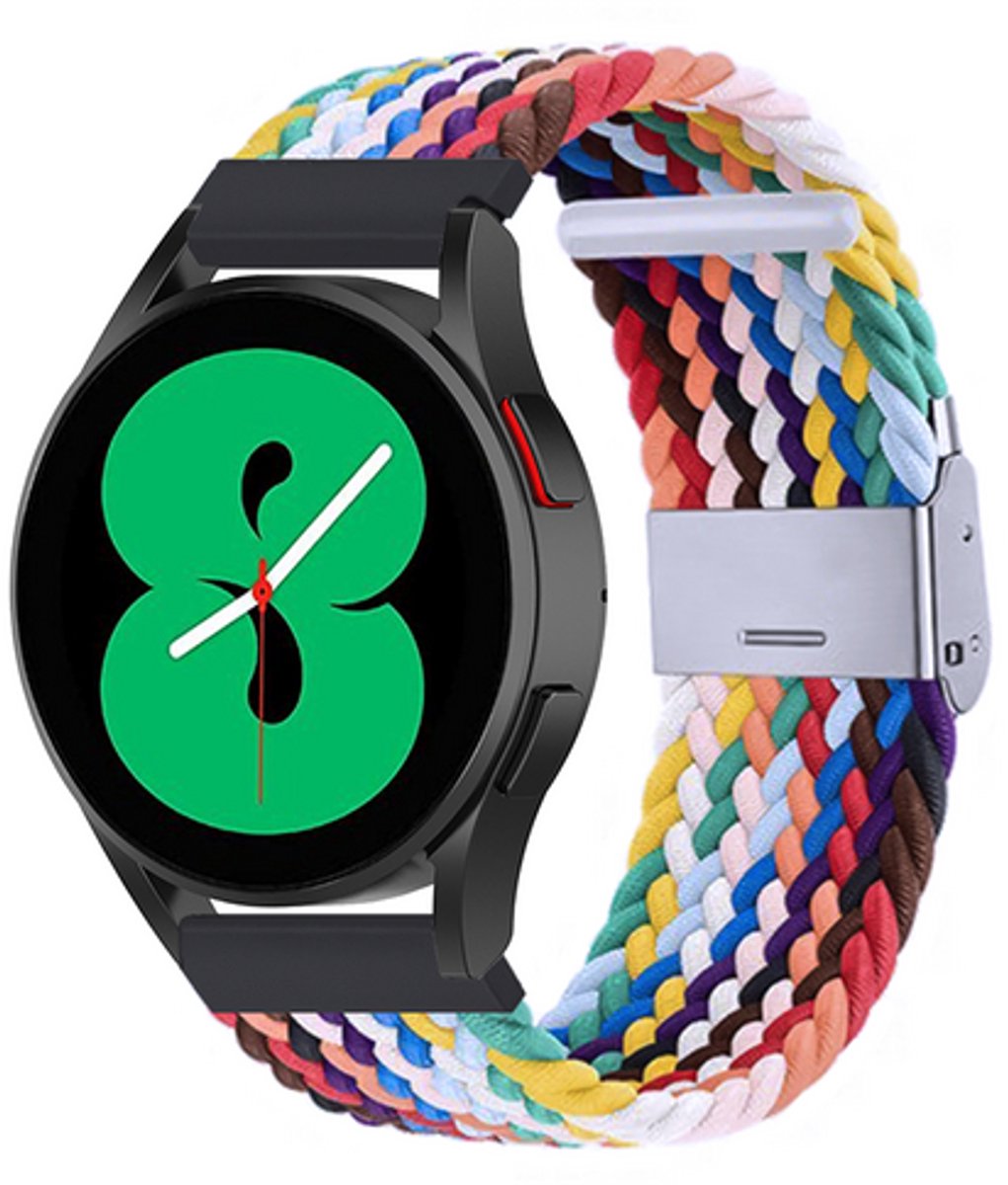 By Qubix - Braided nylon bandje - Multicolor - geschikt voor Huawei Watch 5 - 46mm