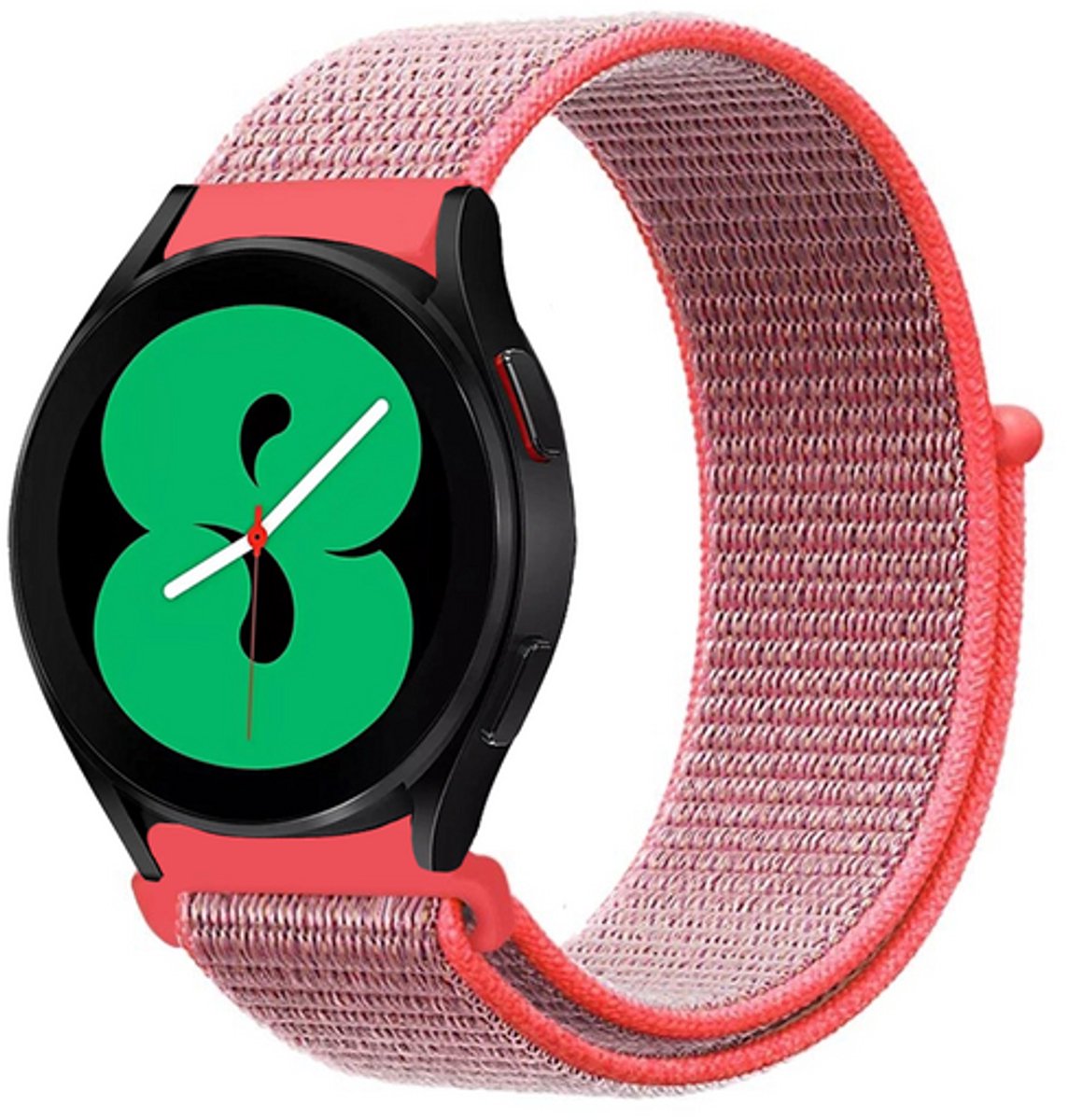 By Qubix - Sport Loop nylon bandje - Roze - geschikt voor Huawei Watch 5 - 46mm
