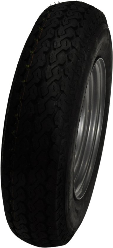 Roue complète 10 pouces - Pneu 4.50-10 + jante - Pas Opel: 4x100 - 400 kg - 6PR - Diamètre moyeu 60 mm