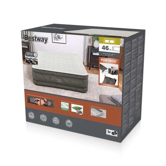 Bestway Luchtbed Fortech met ingebouwde pomp 203x152x46 cm van Bestway — afbeelding 4