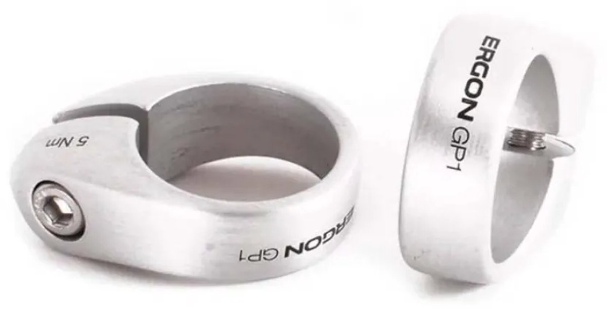Ergon Gp1 Evo Fiets Handvat Vergrendelingsring Zilver