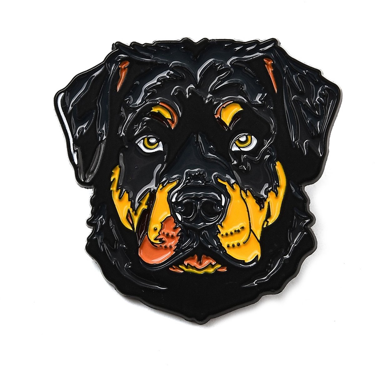 Pin hond, rottweiler, huisdier, emaille pin, broche, kledingspeld