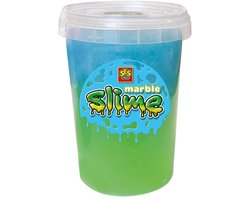 SES Creative - Marble slime - Groen en blauwe slijm - Goed uitwasbaar – Kant en klare slijm om mee te spelen en ontdekken - Glutenvrij