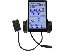 ElevateCommerce - M5 LCD Display voor Elektrische Fiets & E-Bike – 5-Pin Snelheidsmeter Scherm – KM/H, Accu-indicator & PAS – Geschikt voor 24V/36V/48V/60V – Zwart
