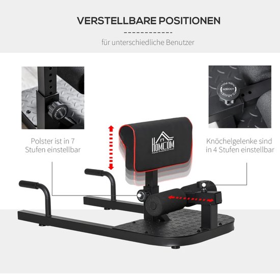 Bad Company Beenstrekker Beenbuiger Apparaat zwart I Dijbeentrainer Beentrainer voor thuis compatibel met halterschijven 30 mm en 50 mm I Benen Fitnessapparatuur voor thuis I BCA-145/B