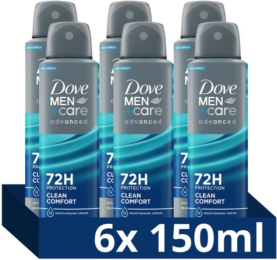 Dove Men+Care - Anti-Transpirant Deodorant Spray - Advanced - Clean Comfort - 6 x 150 ml