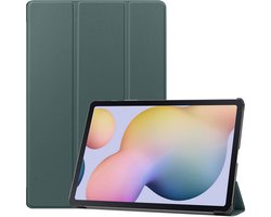 imoshion Tablet Hoes - Geschikt voor Samsung Galaxy Tab S7 FE / Galaxy Tab S7 Plus / Galaxy Tab S8 Plus - Trifold Bookcase - Donkergroen