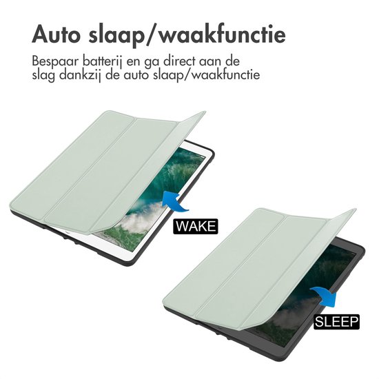 Étui pour tablette iPad 2017 (5e génération) / iPad 6e génération (2018) / iPad Air / iPad Air 2 - Bookcase à trois volets iMoshion - Vert clair