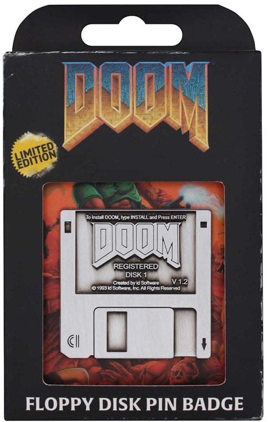 Doom Pin Badge Floppy Disk Limited Edition