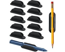 Plakbare potloodhouders voor bureau set van 10 - Silicone pennenhouders met plakstrip - flexibele bureau-accessoires voor kantoor en school, ideale leraarbenodigdheden