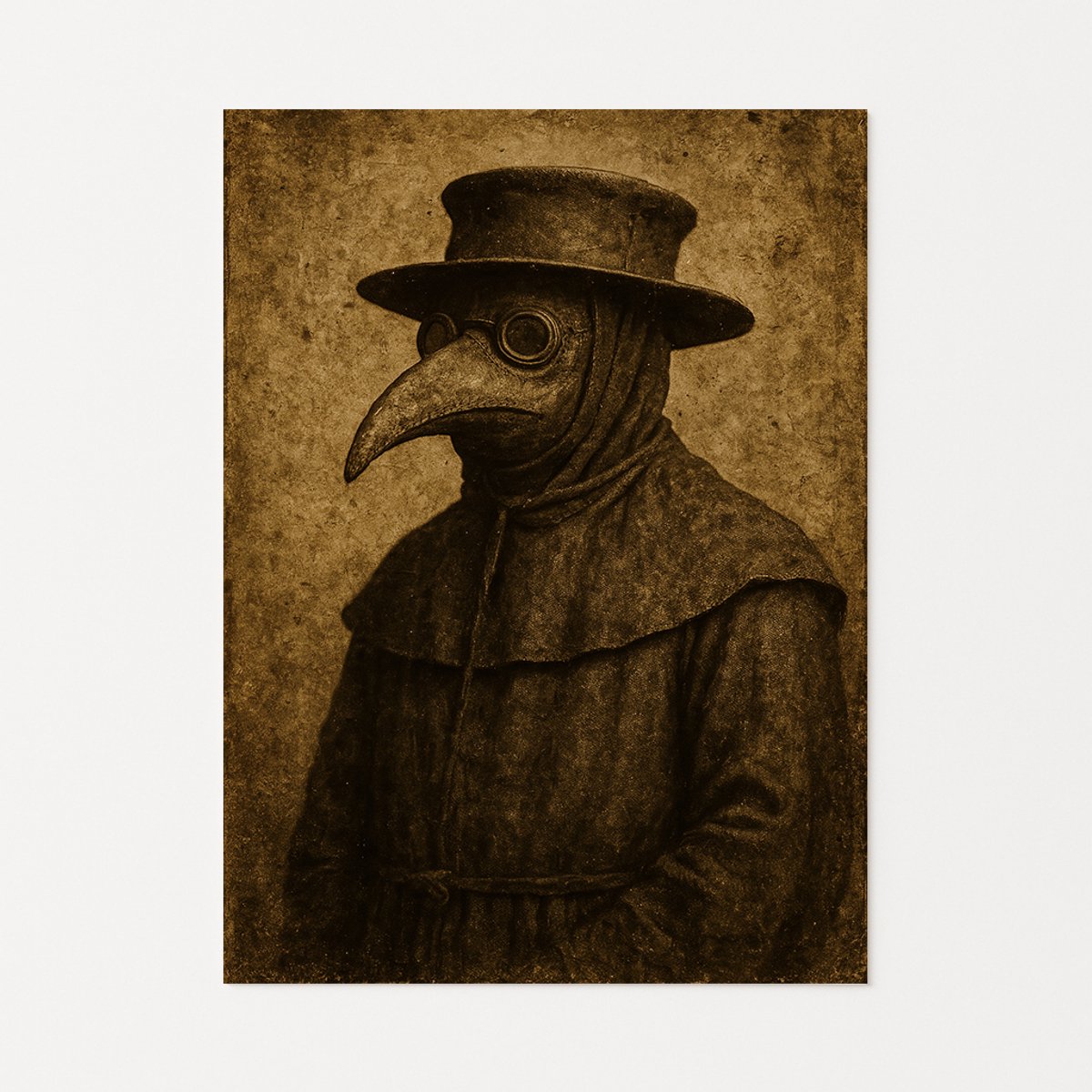 Pestdokter muurdecoratie – design posters – 100x150 cm