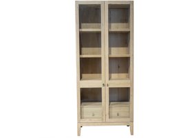 DÉJA Living Vitrinekast Navia - Naturel Eiken - 85x40x200cm