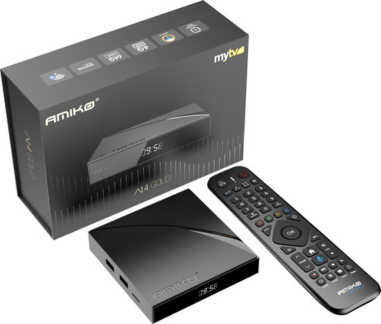 Amiko A14 Gold 4K Android OTT Media Streamer