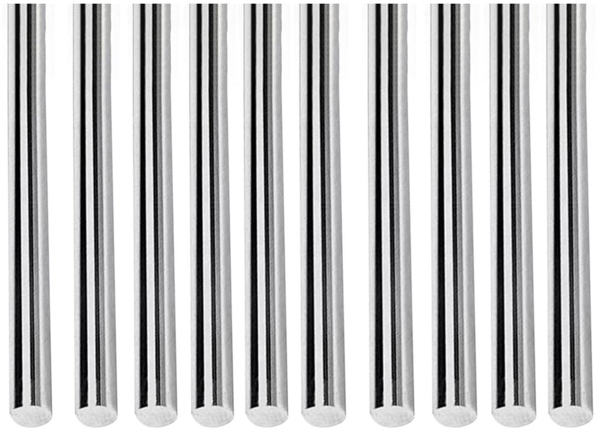Provento - 304 Rvs Staven Solid Ronde Bar 2.5mmx250mm - Set van 10 - Voor DIY Craft Tool met Gratis Verzending