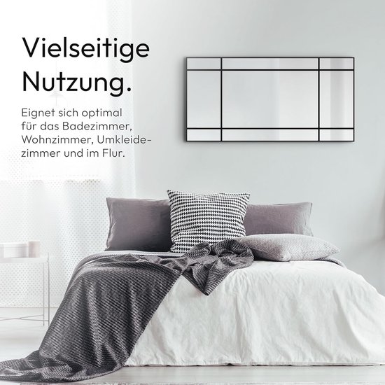 Vintage gebeeldhouwde ovale wandspiegel 43 x 60 cm