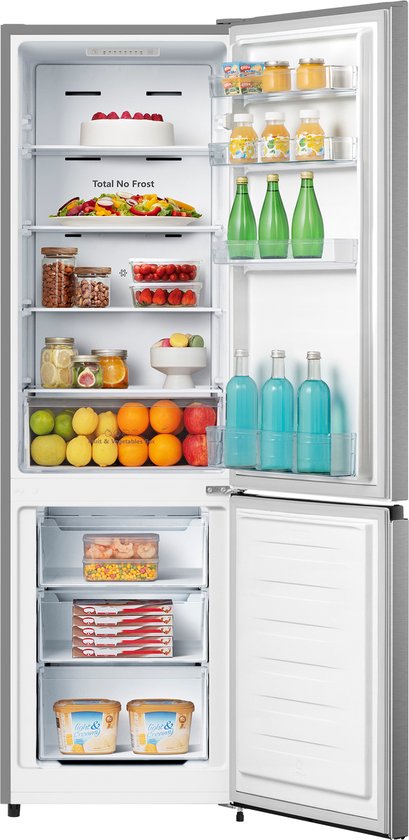 Hisense RB329N4ACE - Koel-vriescombinatie - Energielabel E - No-Frost - RVS - Multi Air Flow - Fast Freeze - 255 Liter