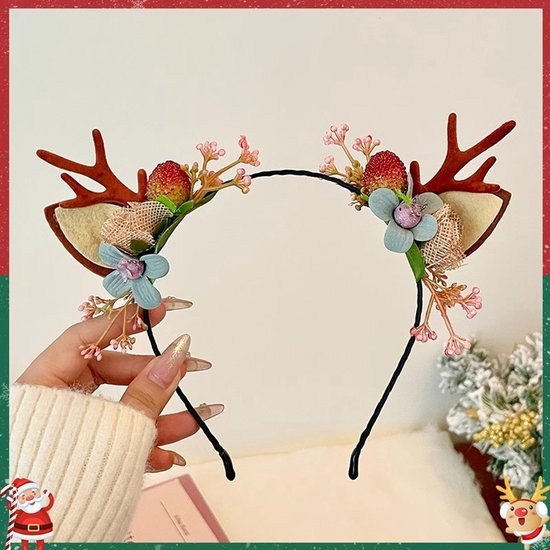 Bandeau De Noël – Bois De Renne Pailletés – Oreilles – Adultes Et Enfants – Fête Et Photo