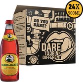 Club-Mate Granat Frisdrank 24-pack 50cl Fles - Mate Thee met Granaatappel - Natuurlijke Cafeïne - Verfrissende Drank - 24 Flessen van 500ml - Totaal 12 Liter - Laag in Calorieën