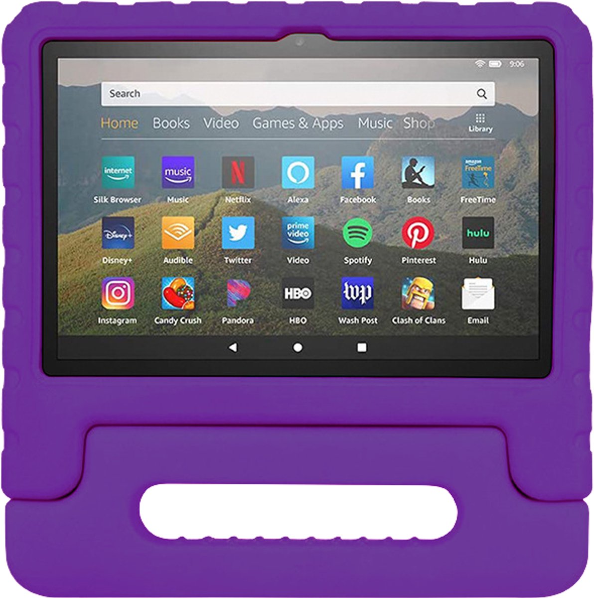 Rixus RXTC06 Tablet Kids Case For Apple iPad 2, 3, 4 9.7 inch Purple