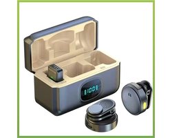 Draadloze Clip Microfoon | Mini Draadloze Microfoon, Ruisonderdrukkende Luidspreker, Draagbaar voor Zingen, Vlogging, Muziek, Filmen, Media, Sociale Livestreams