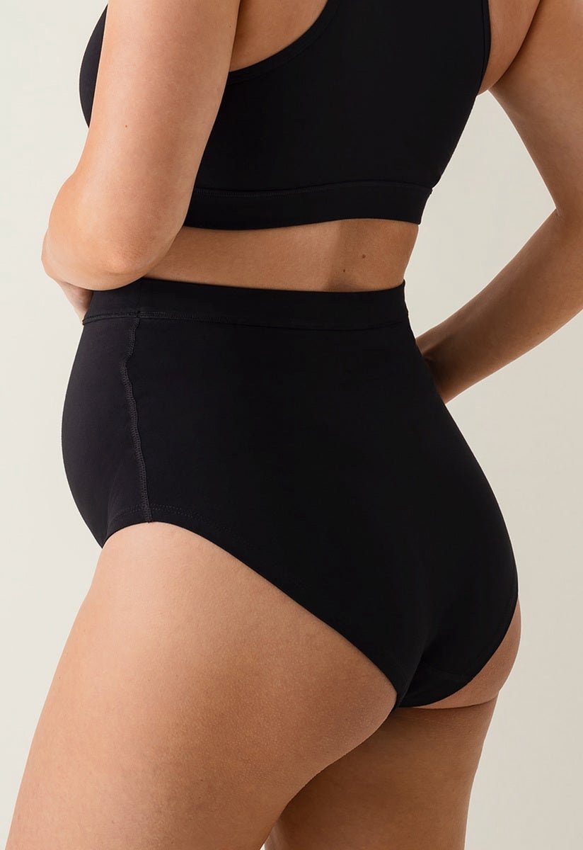 Boob Design - Essential Zwangerschapsslip - Met Hoge Taille - Biokatoen - Zwart - Maat XXL