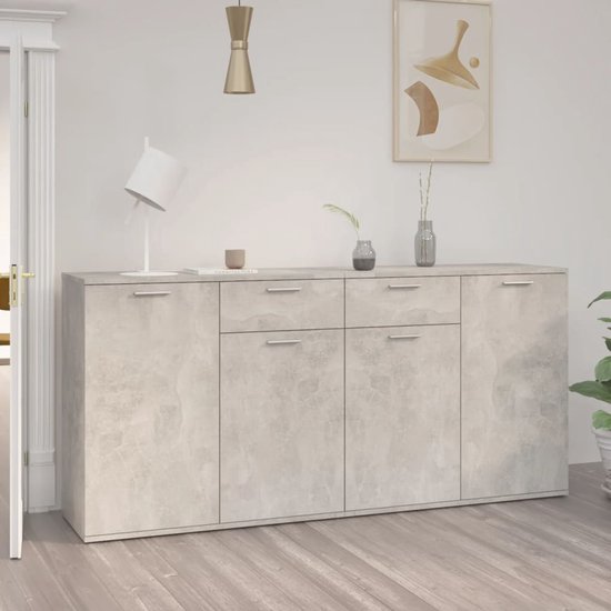 vidaXL Buffet 160x36x75 cm aggloméré gris béton