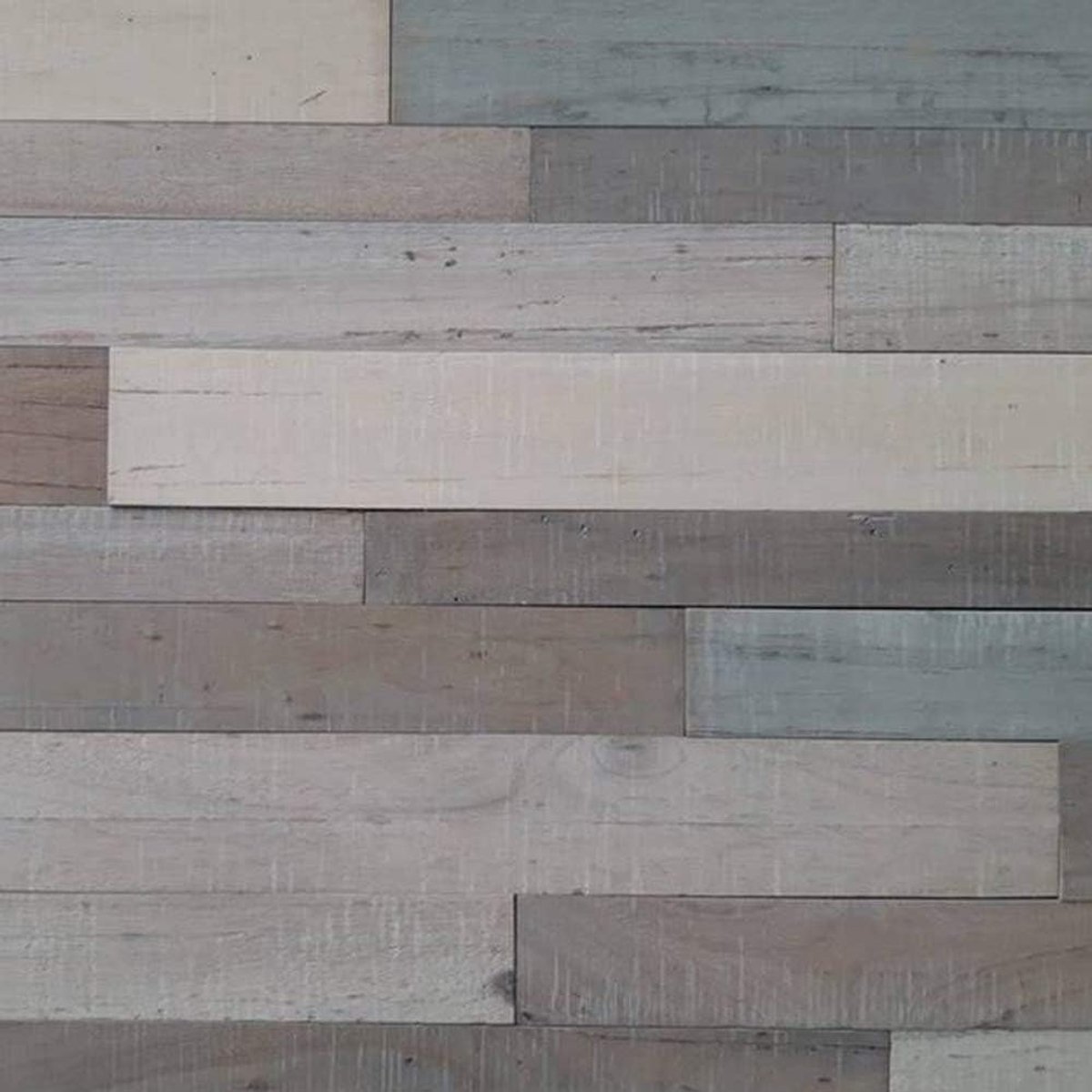INDO Barnwall Wandbekleding Wandpanelen Houtlook Gevelbekleding 3D Beige Bruin I Inhoud: 6 planken = 2 stuks 90 mm / 2 stuks 120 mm / 2 stuks 150 mm