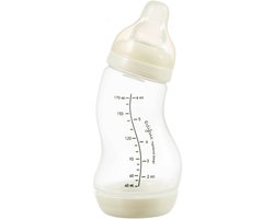 Difrax Babyfles Natural - 170 ml - Crème - 1 Stuk - S-fles - Anti Koliek