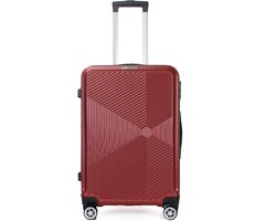 Trolley ADC Luton Grote reiskoffer 75 cm – Harde ABS trolley met 4 dubbele zwenkwielen en cijferslot – 75 x 45 x 28 cm – 94 L – Bordeauxrood