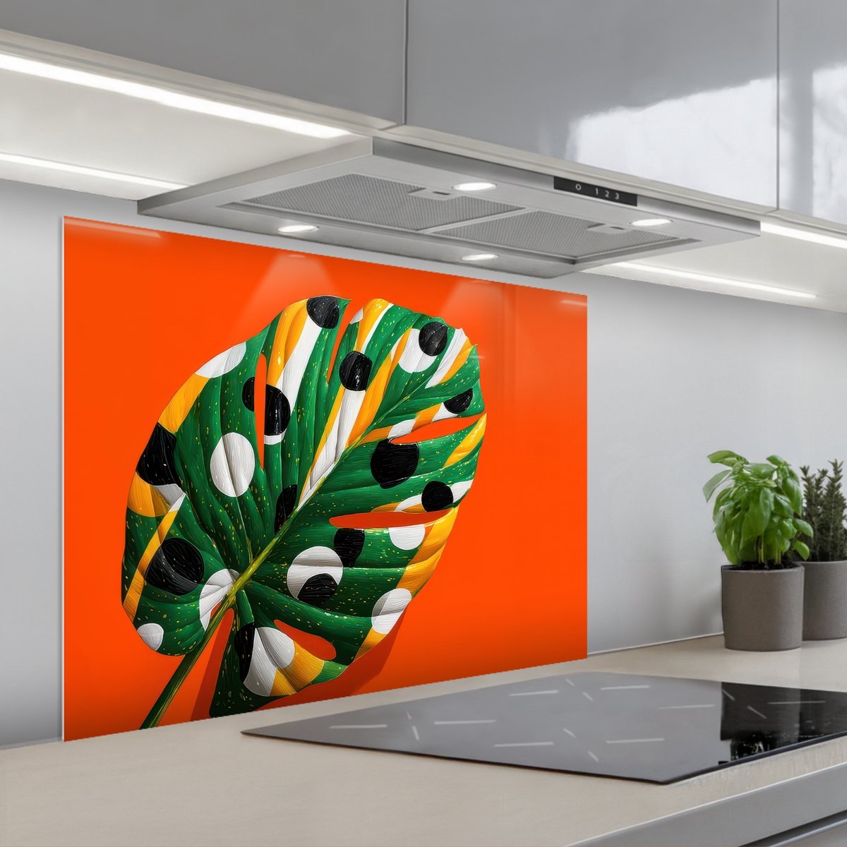 Spatscherm 80x60 cm - Zelfklevende achterwand 3-2 - Keuken muurbeschermer - Spatwand fornuis