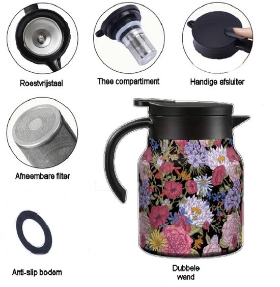 Theepot Duet Design Narvik 1,1L champagne