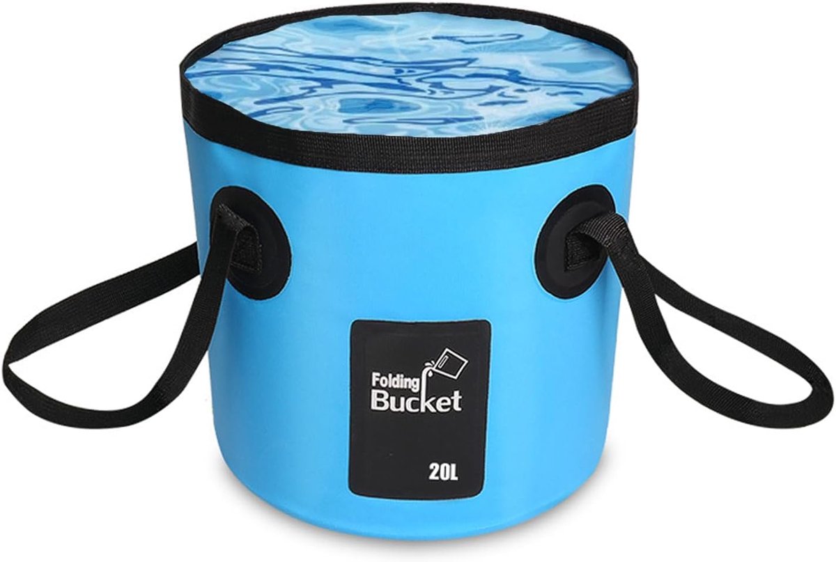 Unyqoos® Handige en compacte opvouwbare emmer voor kamperen en buitengebruik
