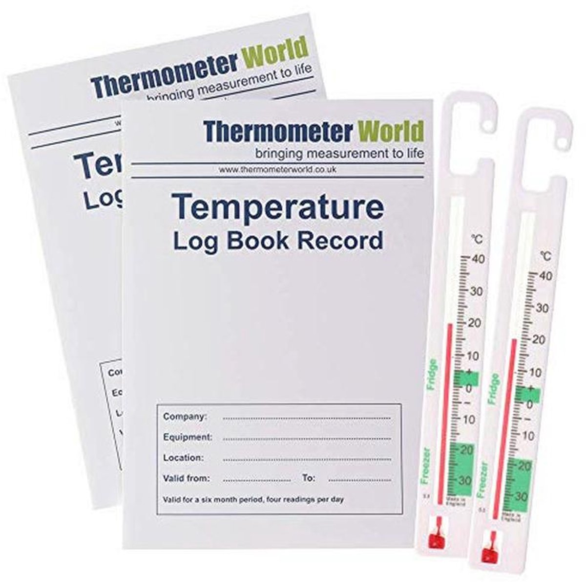 Set van 2 Temperatuurlogboeken met Thermometers voor Veilig Voedsel