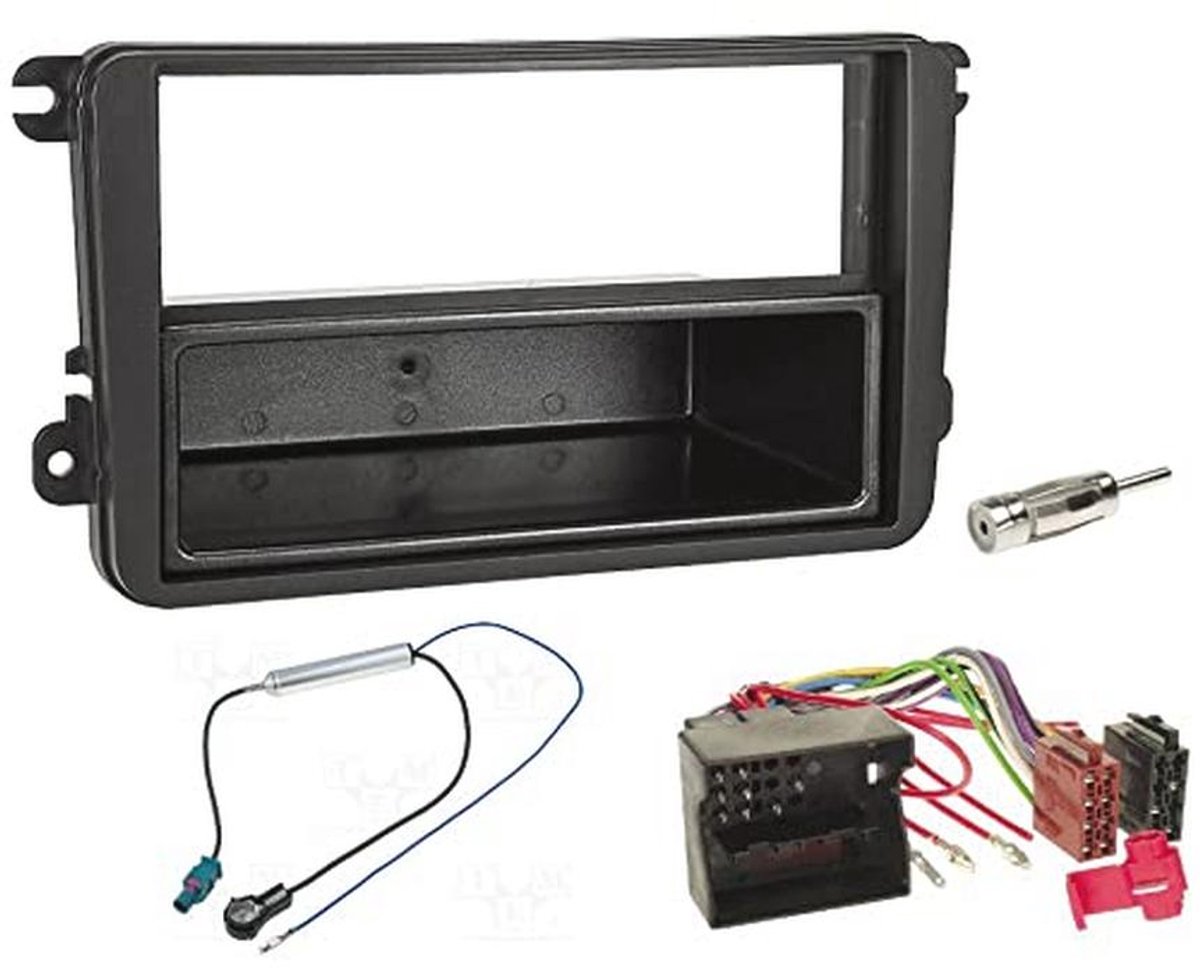 Autoradio inbouwset compatibel met VW Golf, Passat, Caddy, Skoda, en Seat - Radioadapter en antenne-adapters