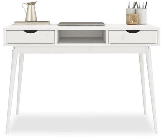 Franse bureau/kaptafel Versailles met Queen Ann poten - 130 cm of maatwerk (PS580) - Villa Laura