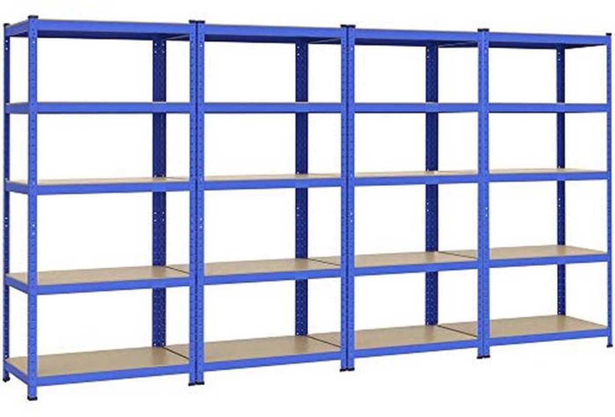 Zware Lasten Opbergrek 180x90x45 cm - 1325 kg Draagvermogen - Verstelbaar met 5 MDF Platen