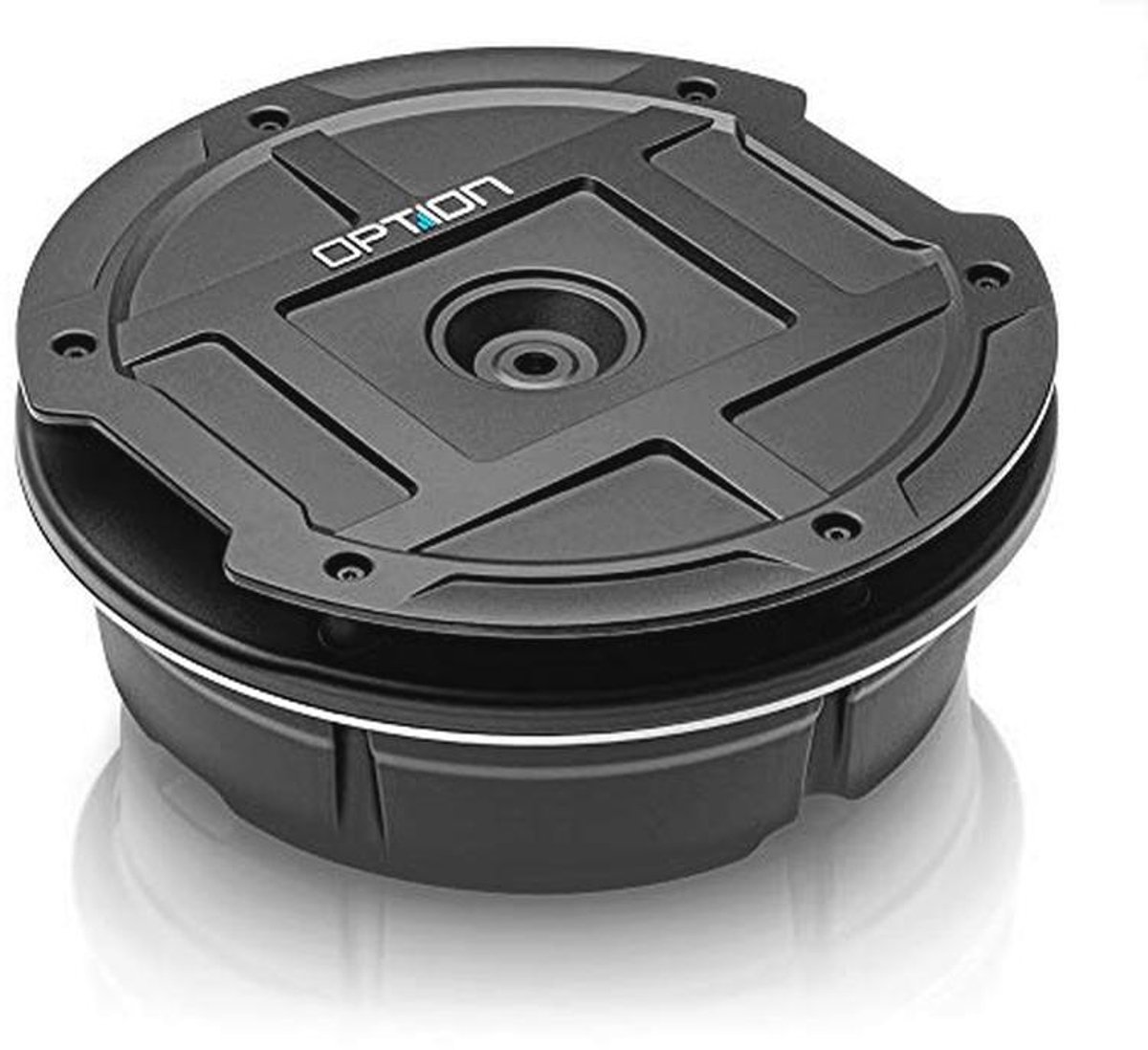 Actieve Subwoofer Reserverad - 200 Watt RMS - Massieve Aluminium Behuizing - Plug & Play