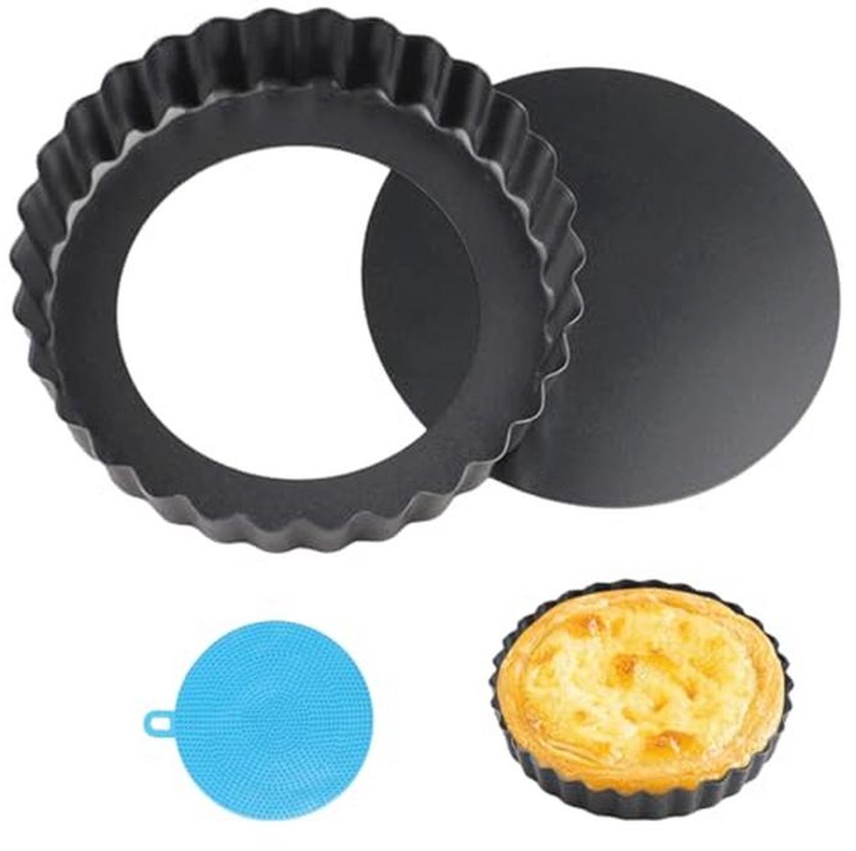 Quichevorm 12 cm - Taartvorm met Hefbodem voor Fruit- en Hartige Taarten